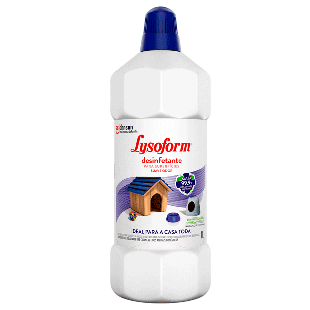 Lysoform Pets Suave Odor Desinfeta e Neutraliza Cheiros