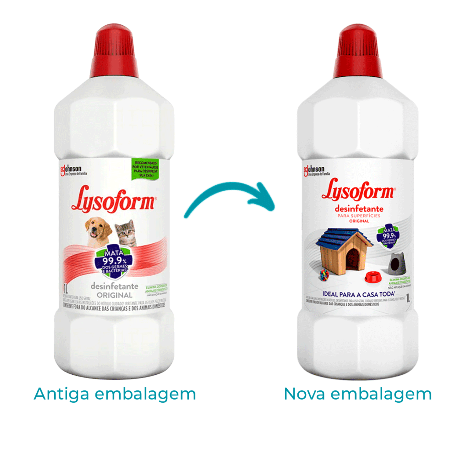 Desinfetante Lysoform Pets Original 1L nova embalagem
