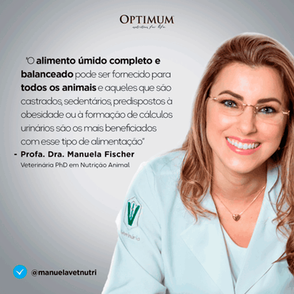 Ração Úmida Optimum Sachê para Cães Adultos Raças Pequenas e Minis Carne