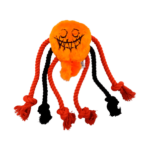 Brinquedo Pelúcia Aranha com Mordedor Laranja Savana Pet - Único