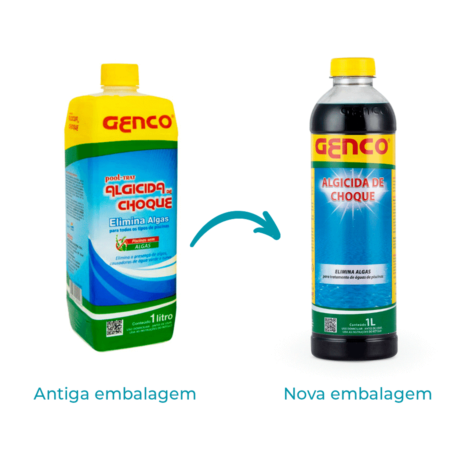 Troca de Embalagem do Algicida Choque Genco