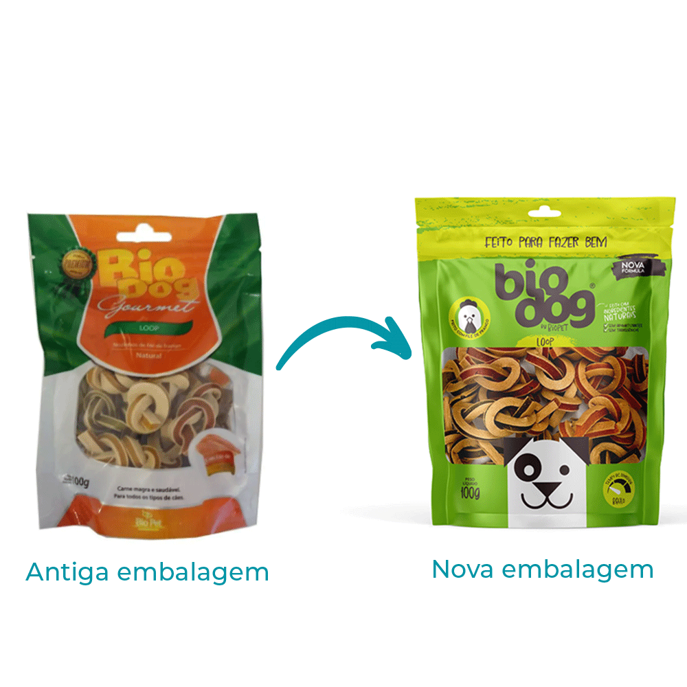 Petisco Loop Macio Frango e Peixe Biodog