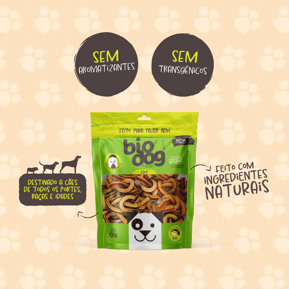 Petisco Loop Macio Frango e Peixe Biodog