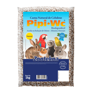 Cama Natural de Celulose Pipi WC Zootekna - 1 kg
