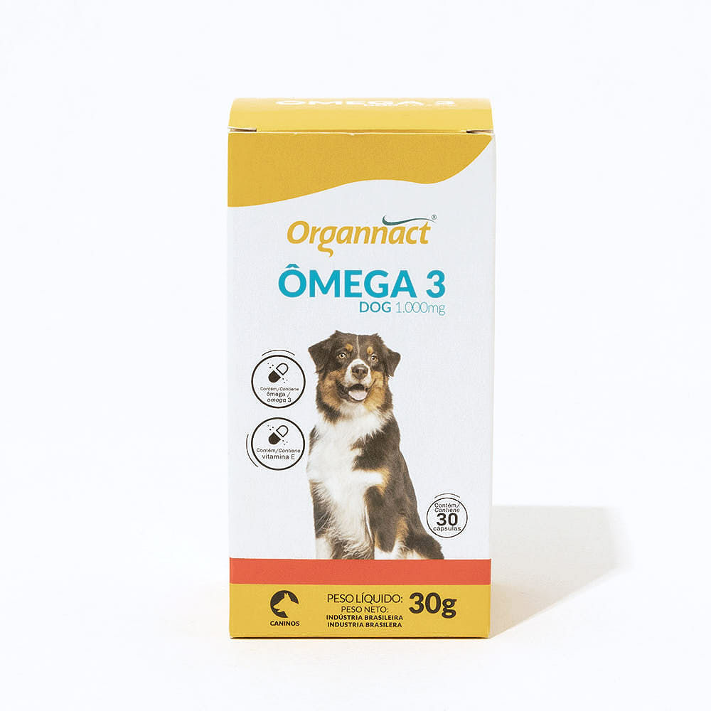 Ômega 3 Dog 1000mg para Cães Organnact