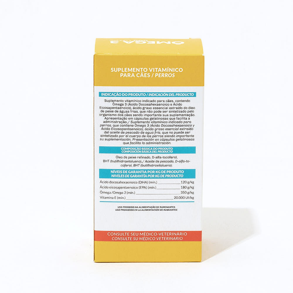 Ômega 3 Dog 1000mg para Cães Organnact