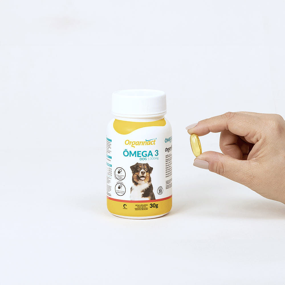Ômega 3 Dog 1000mg para Cães Organnact