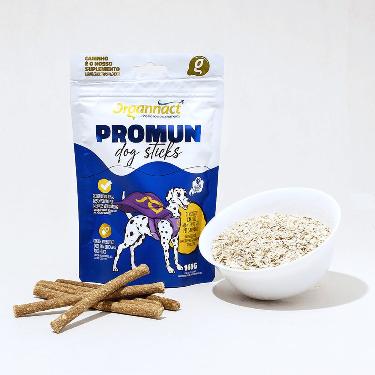 Promun Dog Sticks Organnact Fora da Embalagem