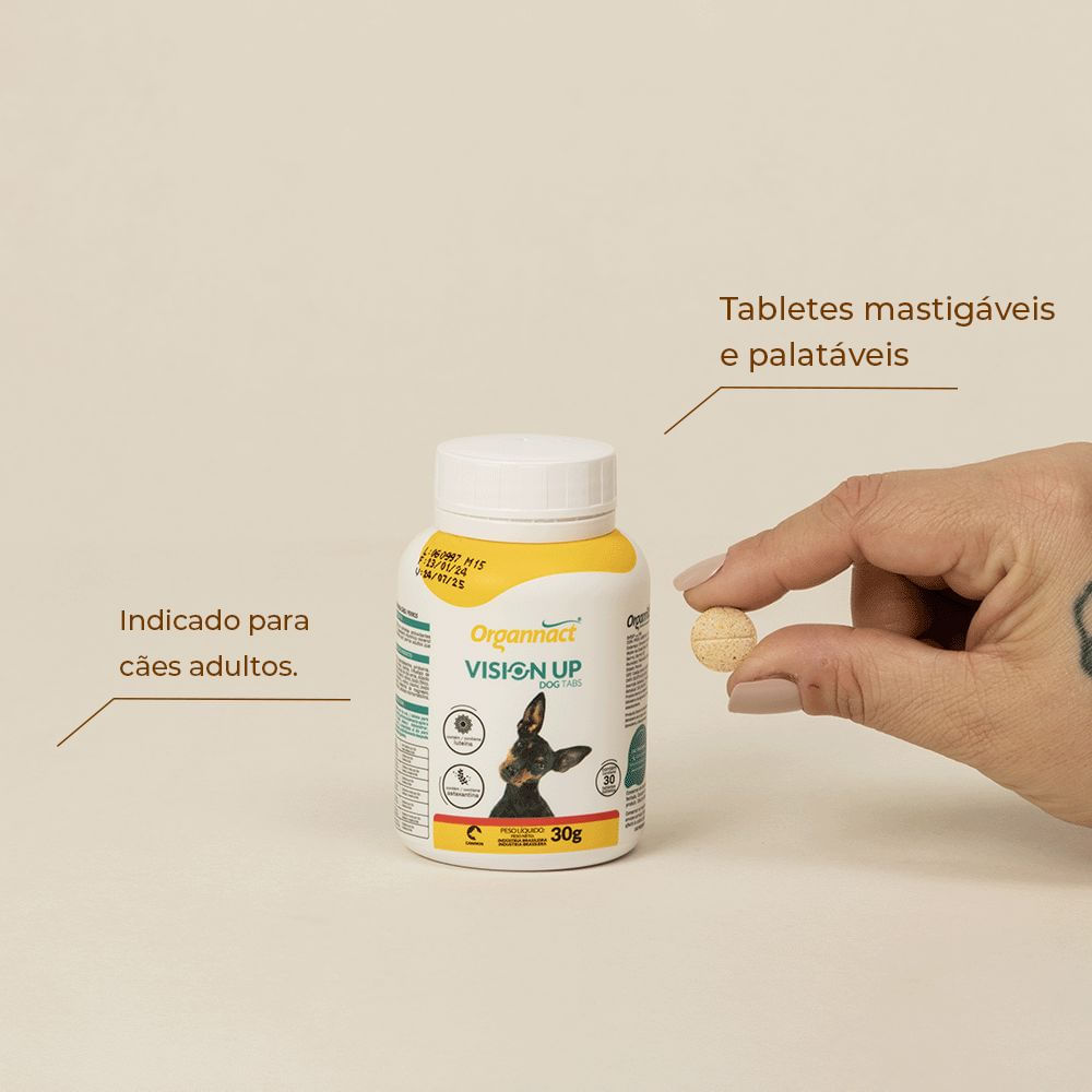 Vision Up Dog Tabs Cães Adultos Organnact