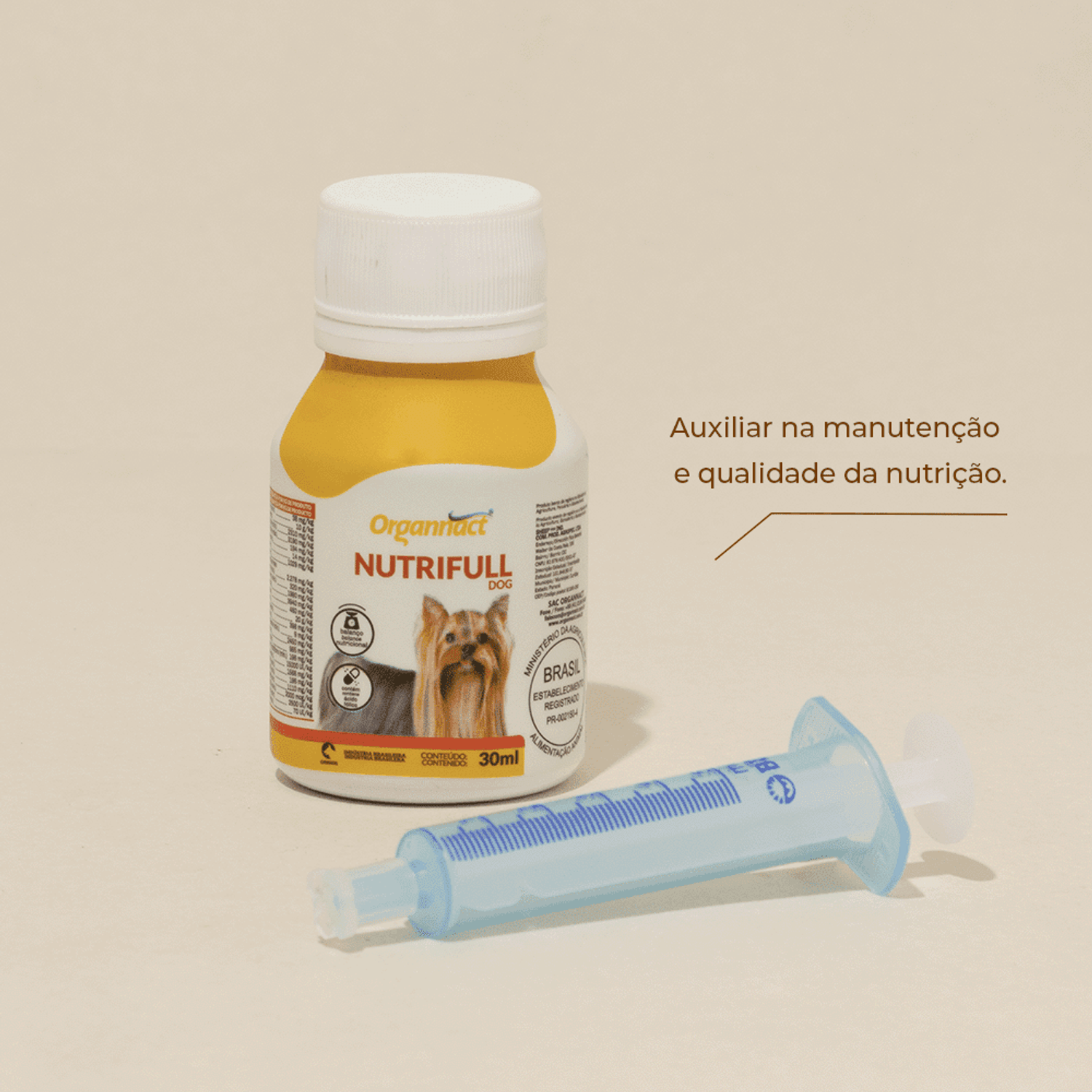 Organnact Cães Nutrifull auxilia na nutrição