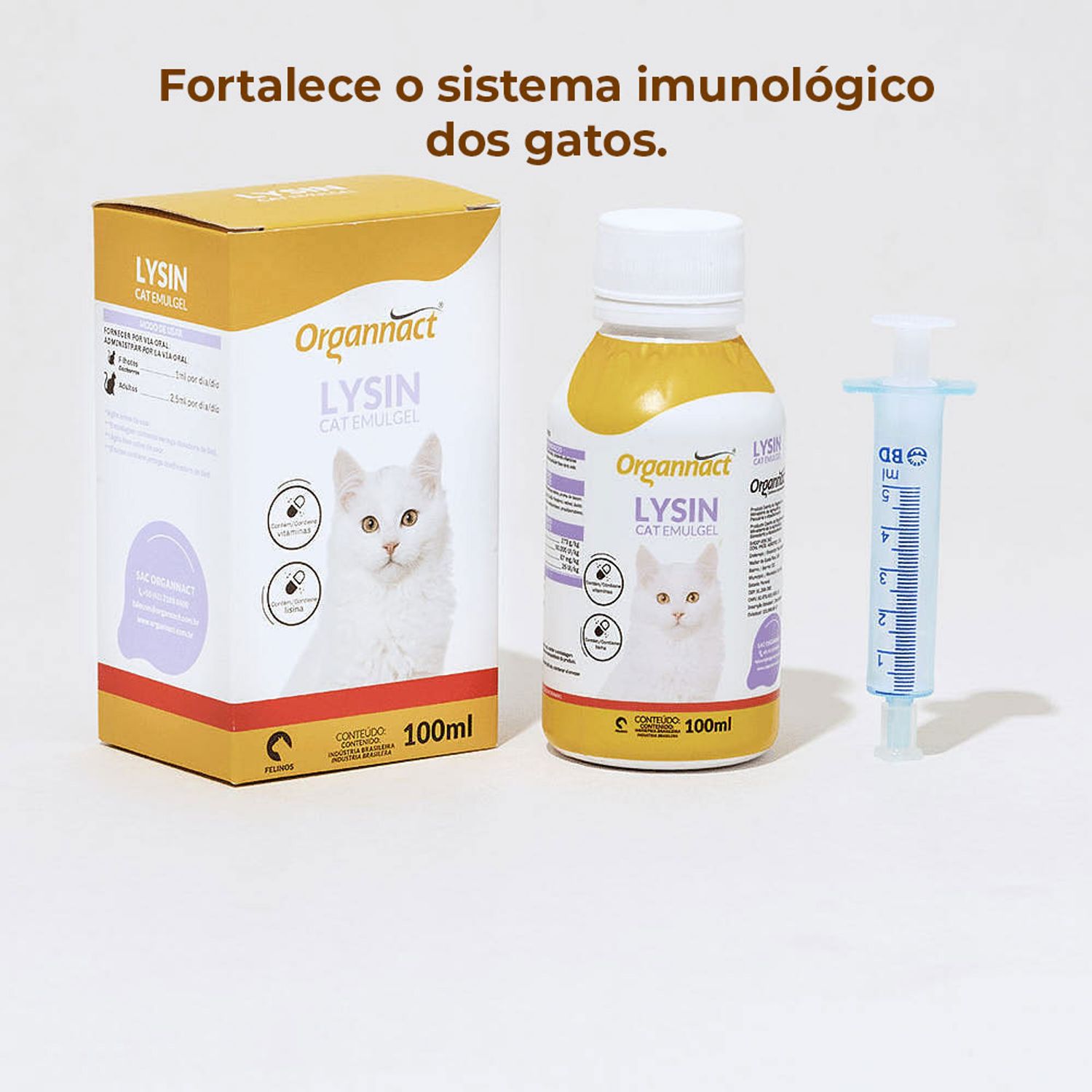 Lysin Cat Emulgel Fora da Embalagem