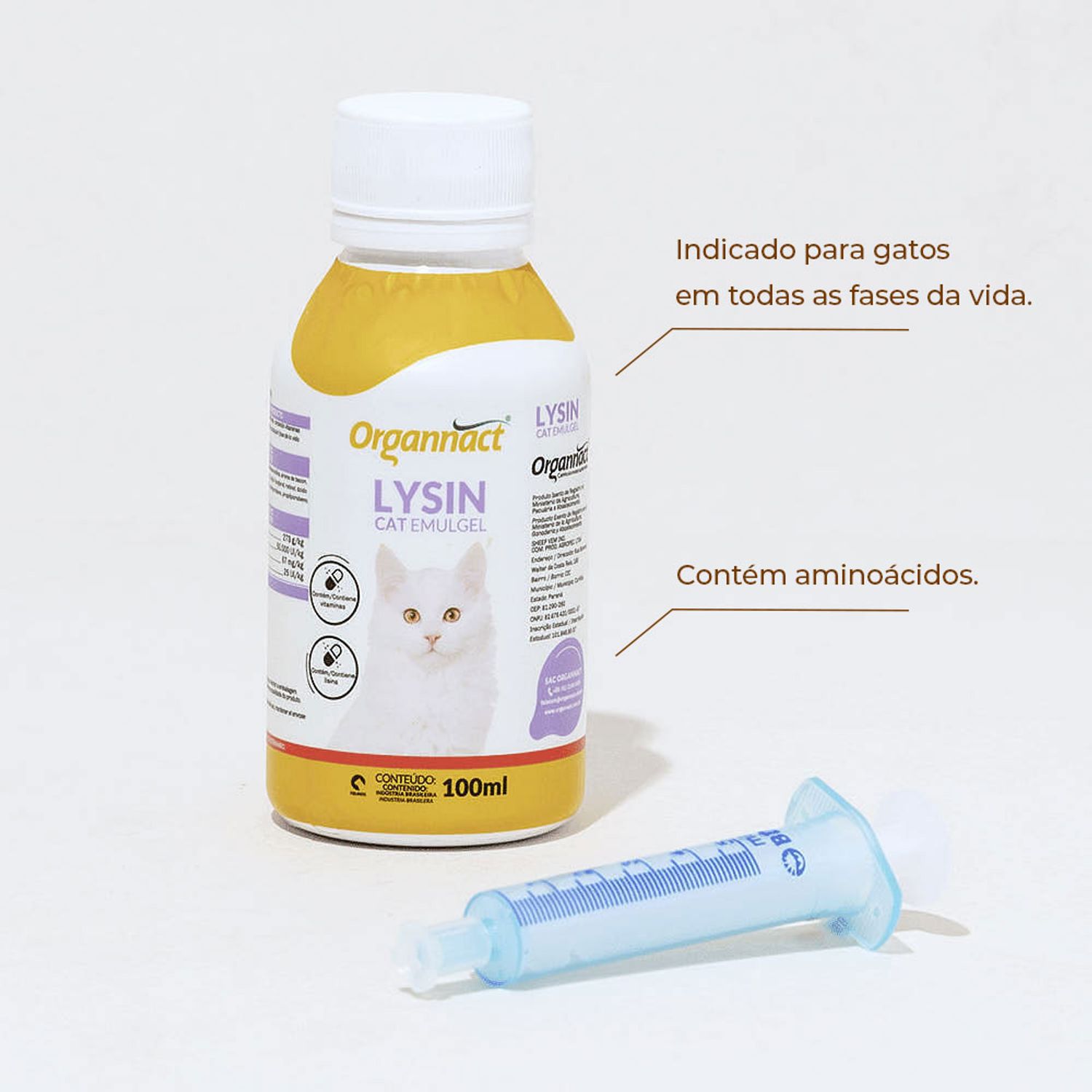 Lysin Cat Emulgel com Seringa