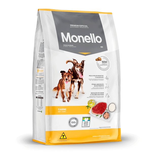 Ração Monello Cães Adultos Go Carne 15 kg