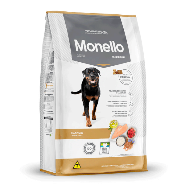 Ração Monello Cães Adultos Tradicional Frango 15 kg
