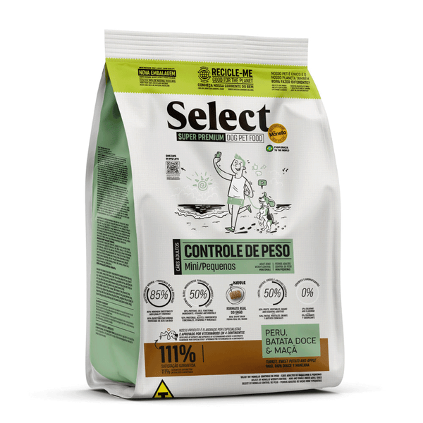 Ração Monello Select Cães Adultos Mini e Pequenos Controle de Peso 15 kg