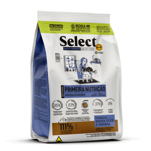 Ração Monello Select Cães Filhotes Raças Médias e Grandes Primeira Nutrição 15 kg