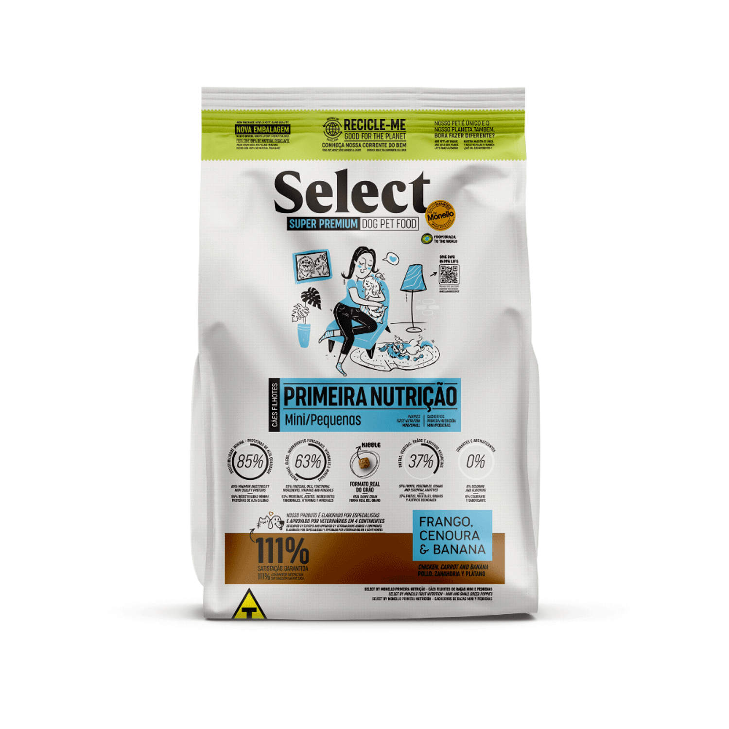 Frente-da-Racao-Monello-Select-Caes-Filhotes-Racas-Mini-e-Pequenas-Primeira-Nutricao