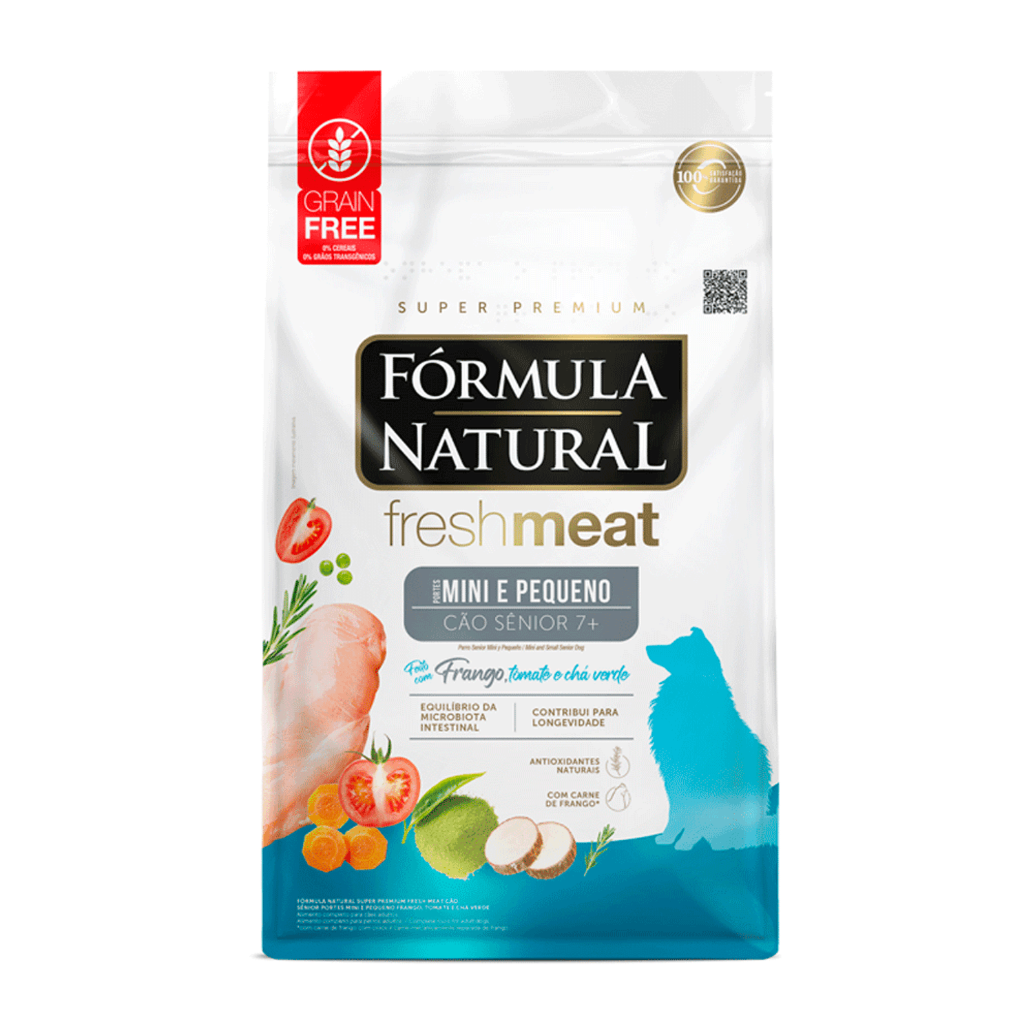 Frente-da-Racao-Formula-Natural-Fresh-Meat-Caes-Senior-Mini-e-Pequeno-Frango