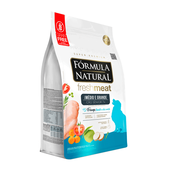 Ração Fórmula Natural Fresh Meat Cães Sênior Médio e Grande Frango 12 kg