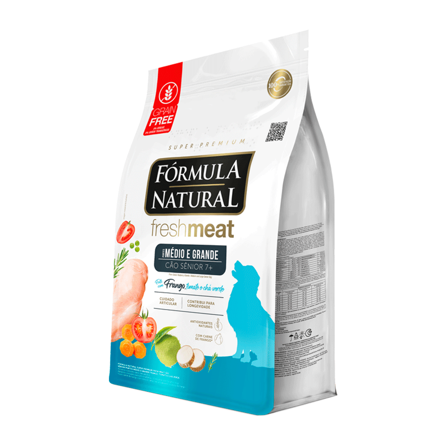 Lateral-da-Racao-Formula-Natural-Fresh-Meat-Caes-Senior-Medio-e-Grande-Frango
