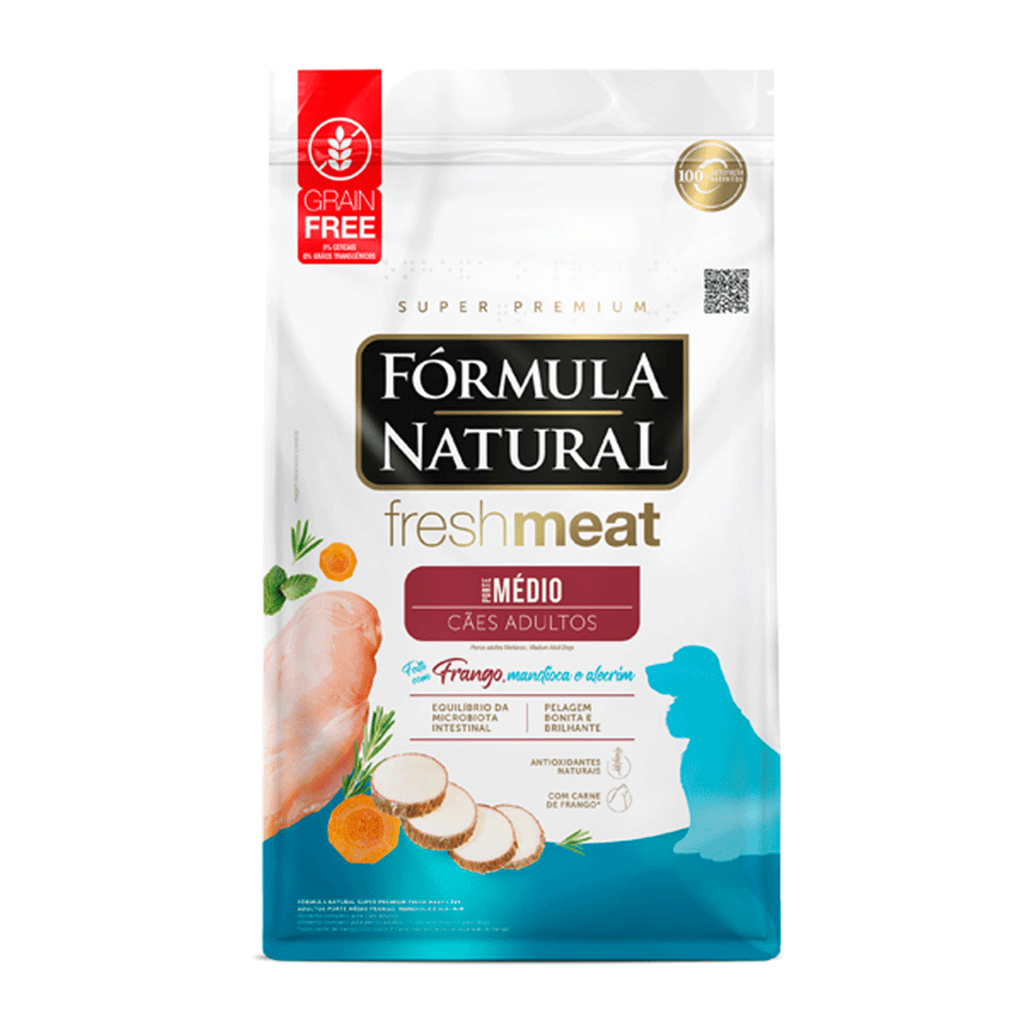 Frente-da-Racao-Formula-Natural-Fresh-Meat-Caes-Adultos-Medio-Frango