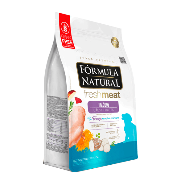 Ração Fórmula Natural Fresh Meat Cães Filhote Médio Frango 12 kg