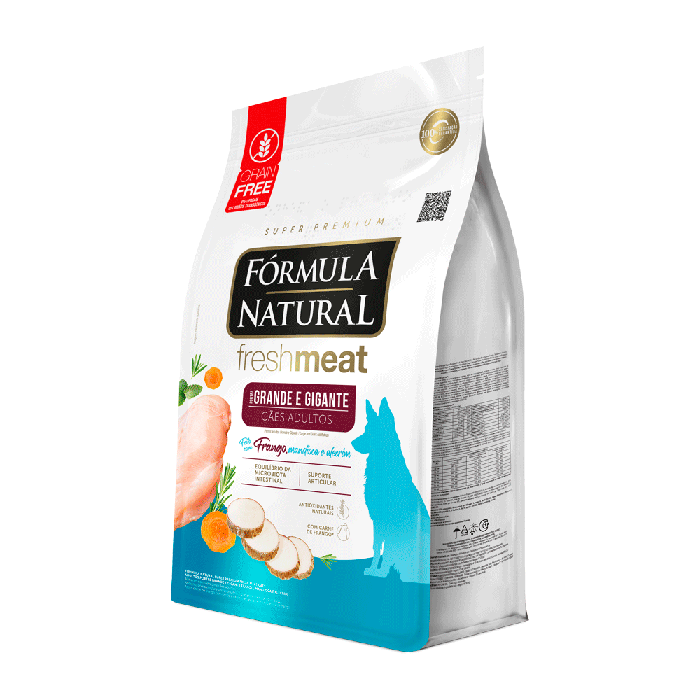 Ração Fórmula Natural Fresh Meat Cães Adultos Grande e Gigante Frango