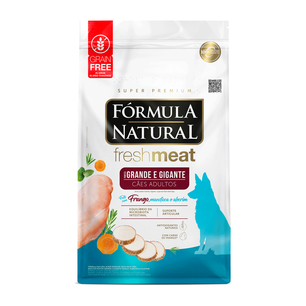 Ração Fórmula Natural Fresh Meat Cães Adultos Grande e Gigante Frango