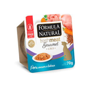 Ração Úmida Fórmula Natural Fresh Meat Gourmet Cães Adultos Peru, Cenoura e Linhaça - 70 g