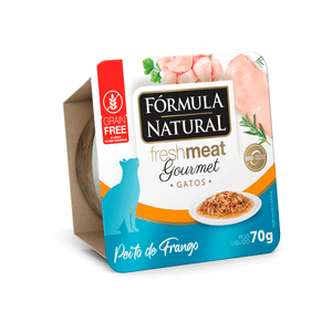 Ração Úmida Fórmula Natural Fresh Meat Gourmet Gatos Adultos Peito de Frango - 70 g
