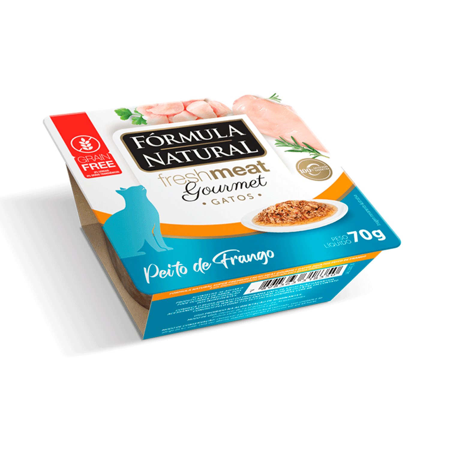 Ração Úmida Fórmula Natural Fresh Meat Gourmet Gatos Adultos Peito de Frango Deitada