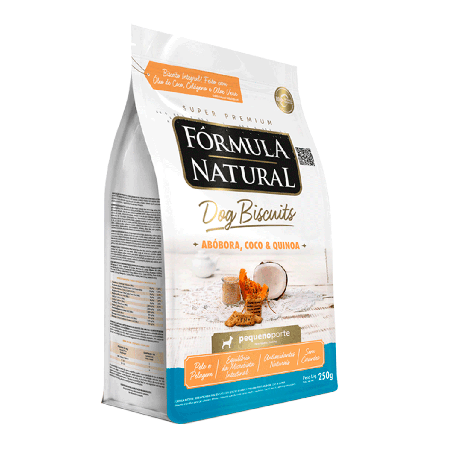 Petisco Fórmula Natural Dog Biscuits Abóbora Cães Adultos Pequeno Porte