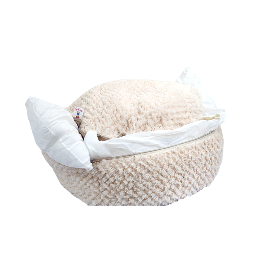 Cama Teddy Bichinho Chic Bege para Cães e Gatos