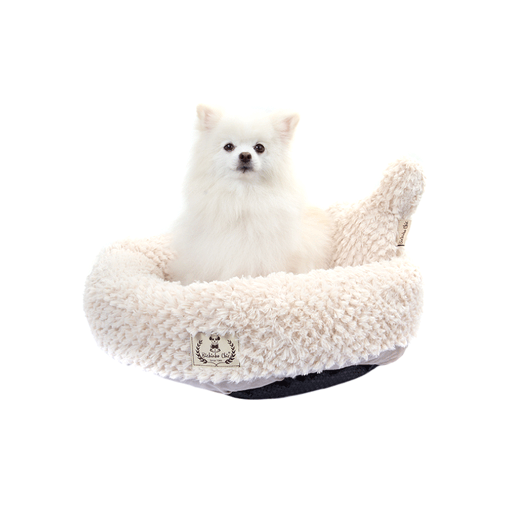 Cama Teddy Bichinho Chic Bege para Cães e Gatos