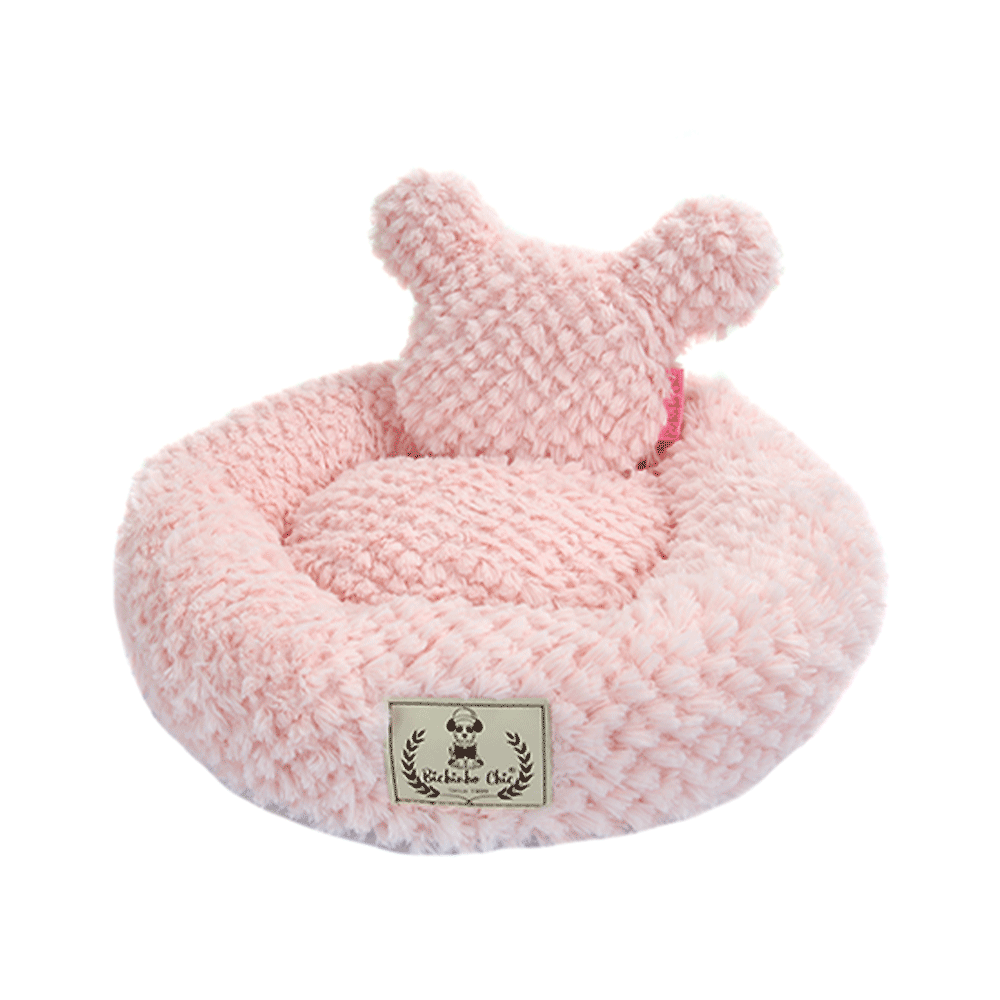 Cama Teddy Bichinho Chic Rosa para Cães e Gatos