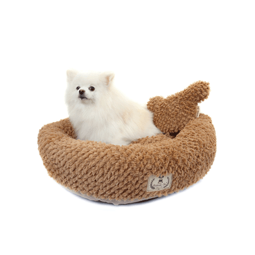 Cama-Teddy-Bichinho-Chic-Marrom-pet-sentado