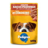 Ração Úmida Pedigree Sachê Cães Adultos Raças Pequenas Cordeiro ao Molho