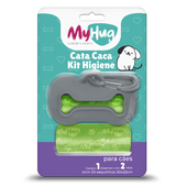 Kit Higiênico Cata Caca Com Refil MyHug Cinza