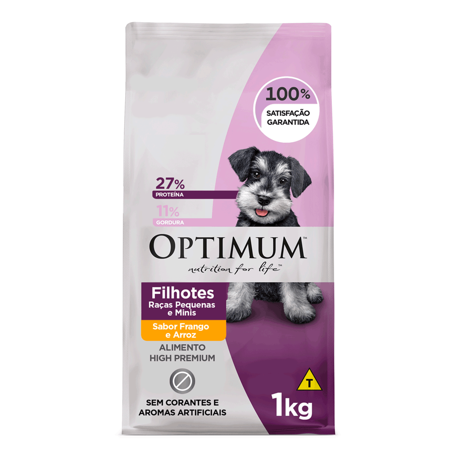 Ração Optimum para Cães Filhotes Raças Pequenas e Minis Frango e Arroz