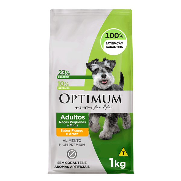 Ração Optimum para Cães Adultos Raças Pequenas e Minis Frango e Arroz 1 kg