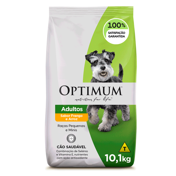 Ração Optimum para Cães Adultos Raças Pequenas e Minis Frango e Arroz 10,1 kg