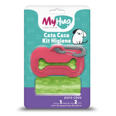 Kit Higiênico Cata Caca Com Refil MyHug Rosa