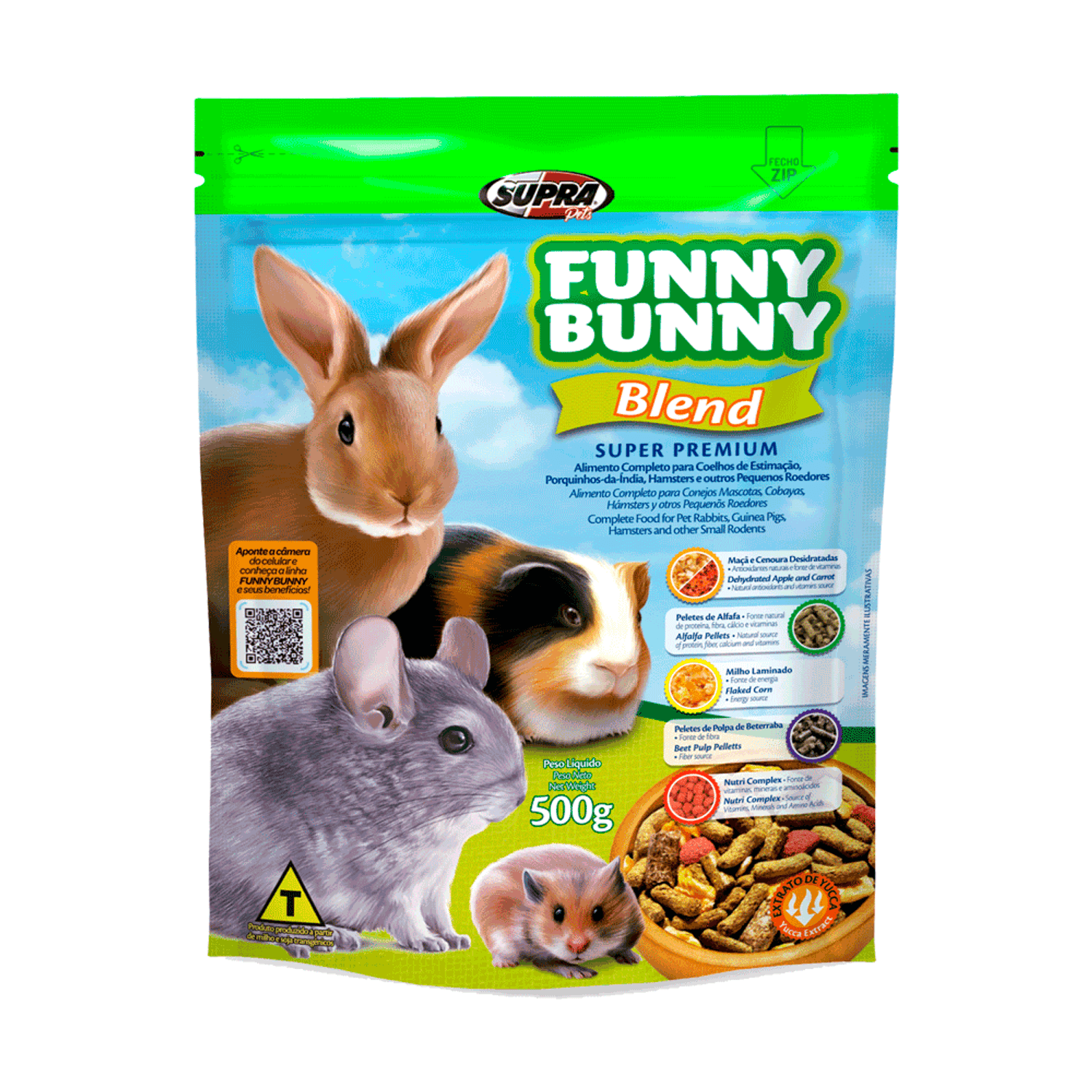 Racao-Funny-Bunny-Roedores-Blend-Supra-500g