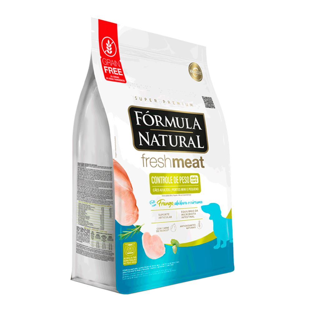 Ração Fórmula Natural Fresh Meat Controle de Peso Cães Mini e Pequeno Frango