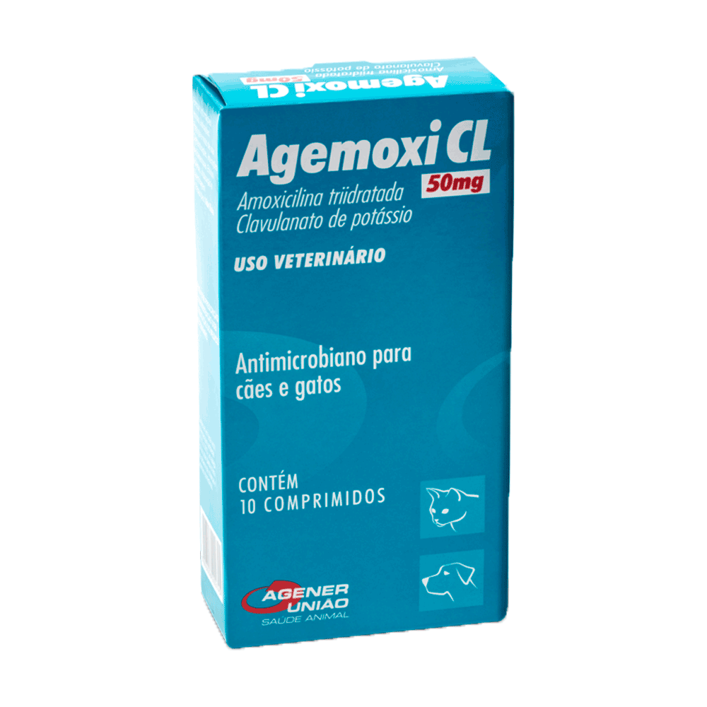 Antimicrobiano Agemoxi CL 50mg Cães e Gatos