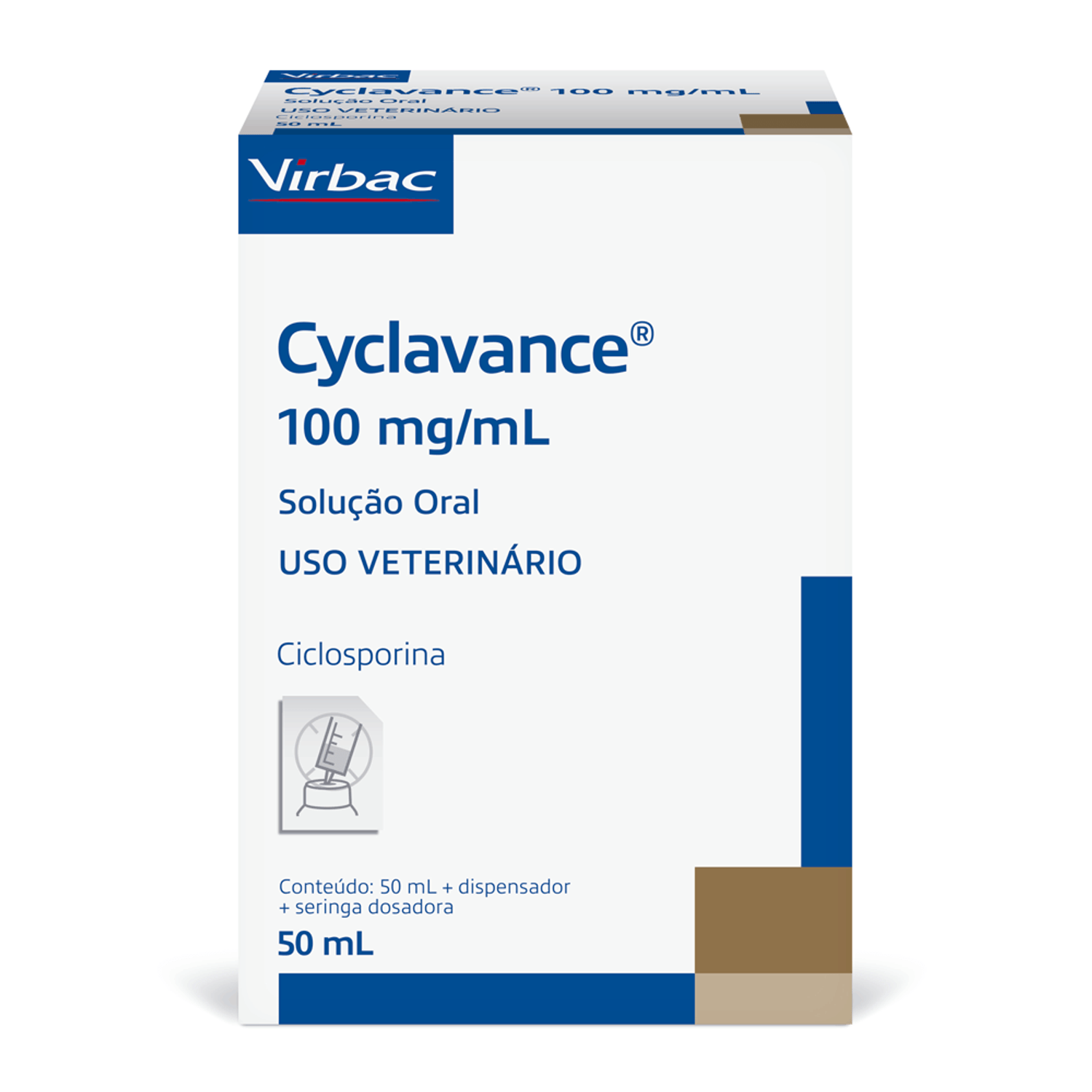 Embalagem-do-Cyclavance-100mg-para-Caes-Virbac-50-ml