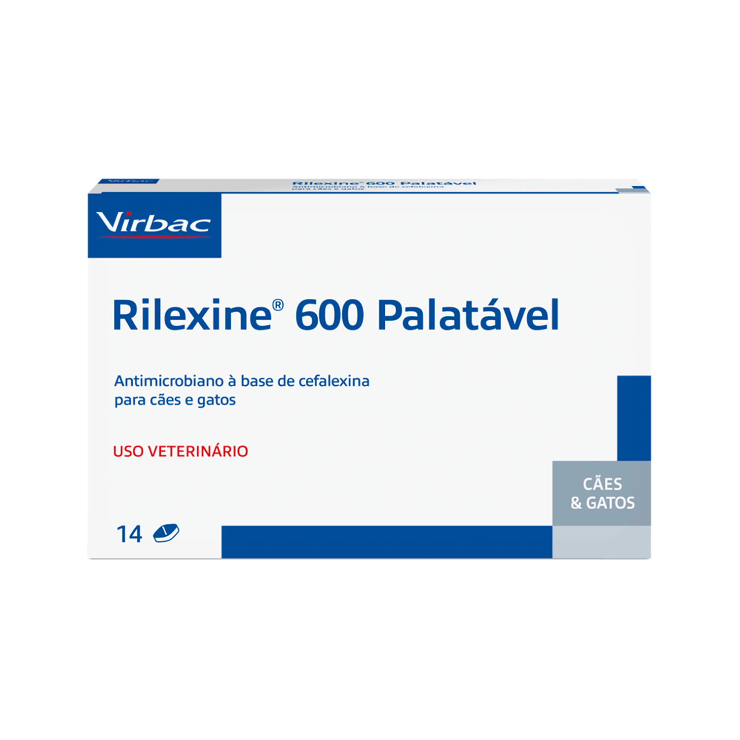 Rilexine 600 mg 14 comprimidos frente