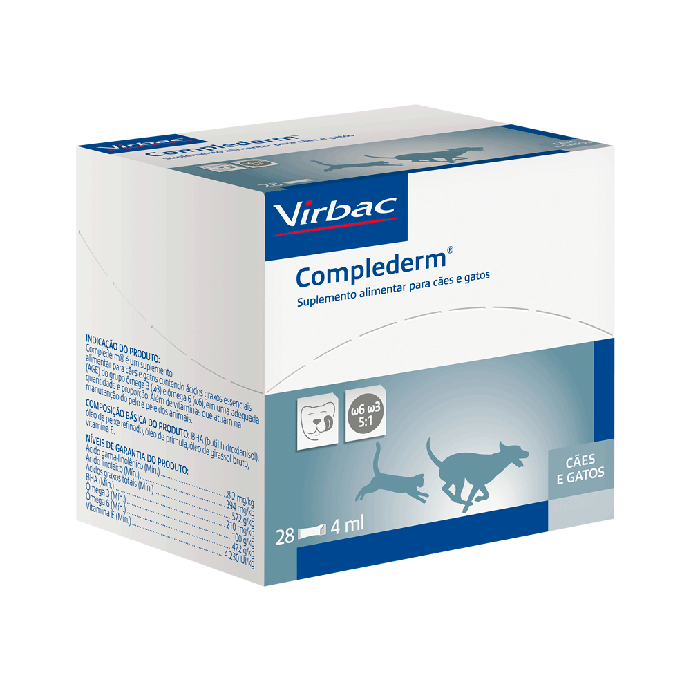 Complederm 4ml Suplemento Alimentar para Cães e Gatos Virbac