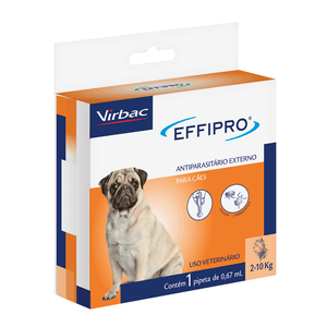 Antipulgas e Carrapatos Effipro Cães até 10kg - 0,67 ml