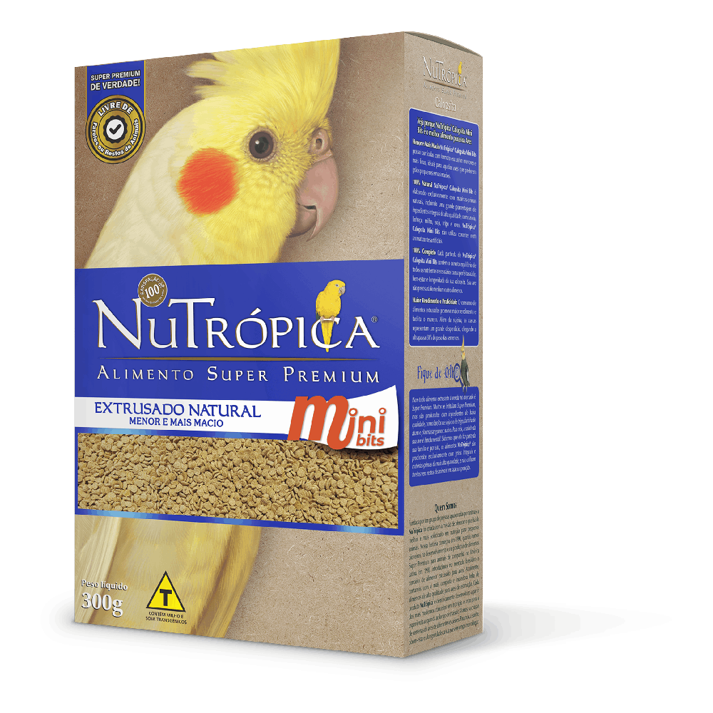 Ração Nutrópica para Calopsita Extrusado Natural Mini Bits